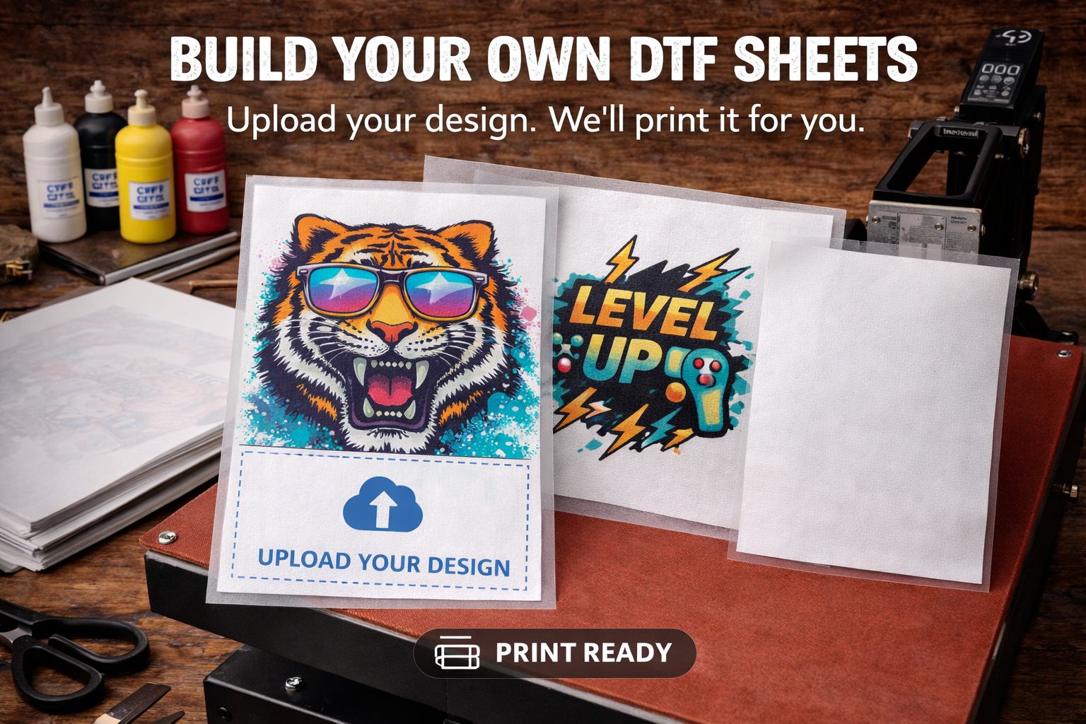 Custom DTF Transfer – Ready to Press | Upload Your Design | Heat Press Transfer