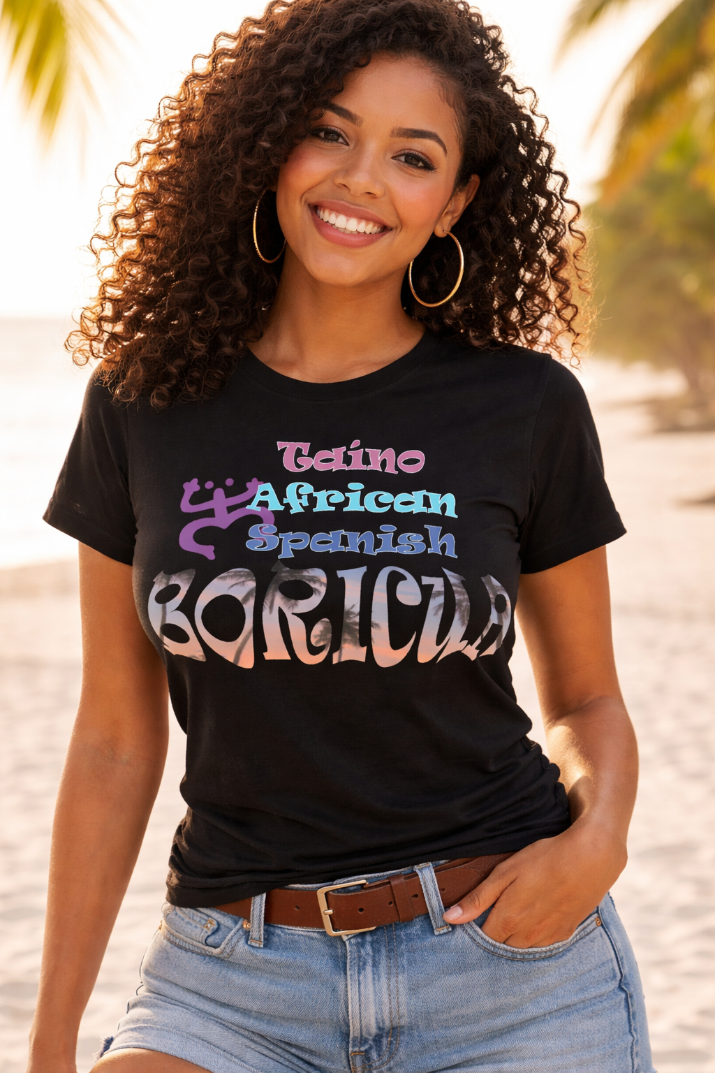 Taíno African Spanish BORICUA Pride Tee