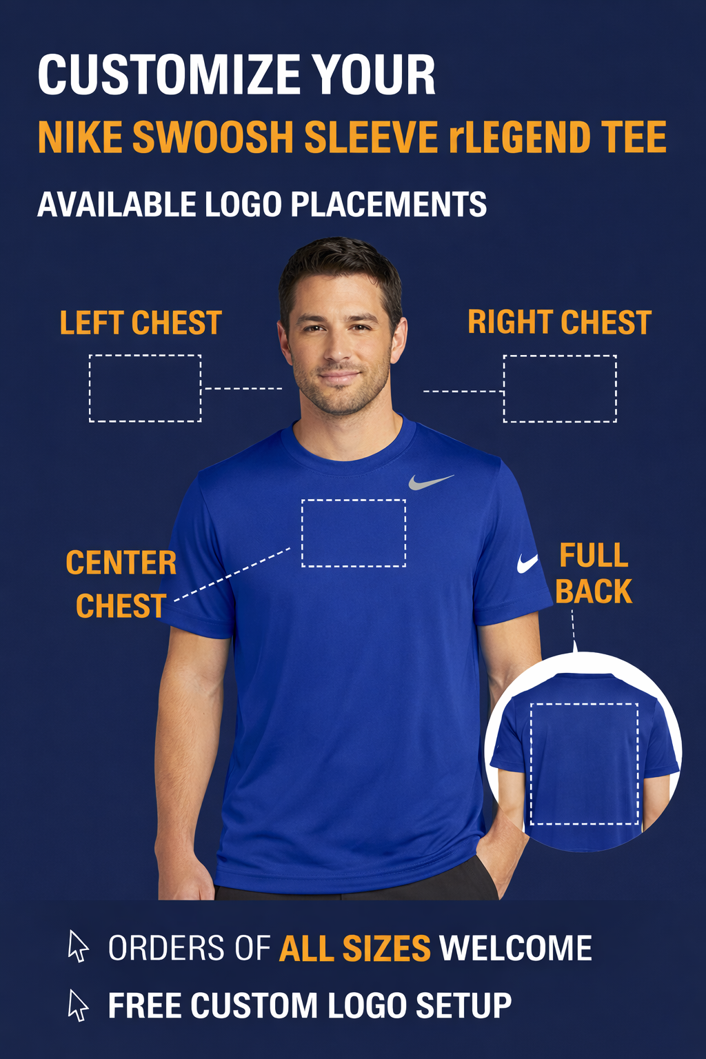 Nike Swoosh Sleeve rLegend Tee - Custom Logo