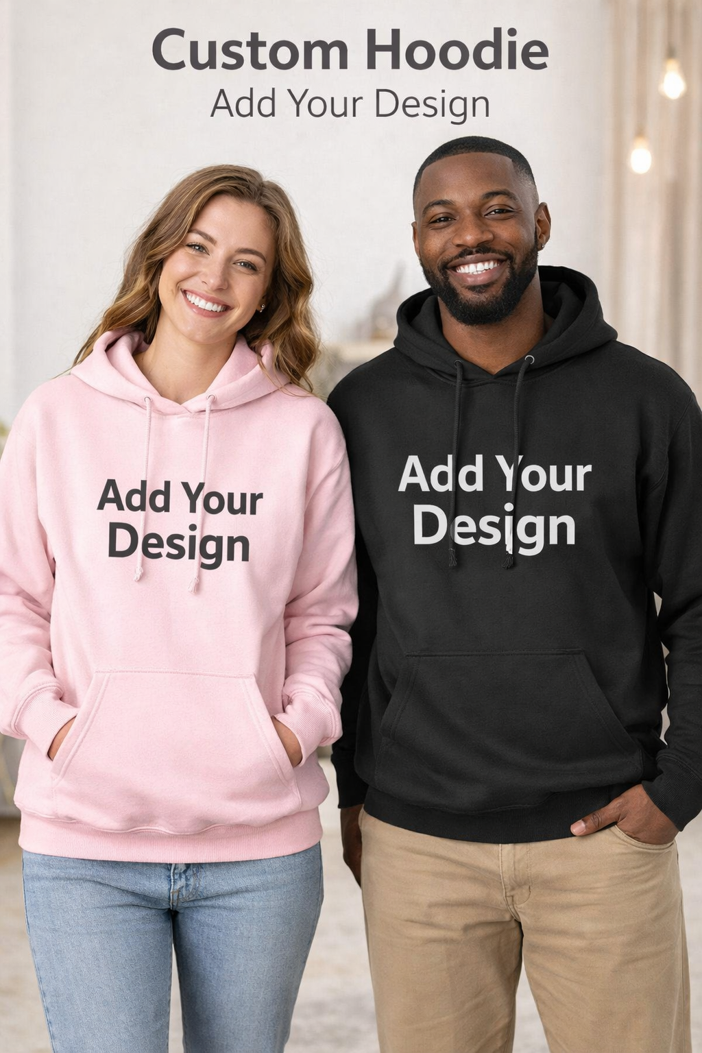 Custom Unisex Hoodie, Personalized Text & Design