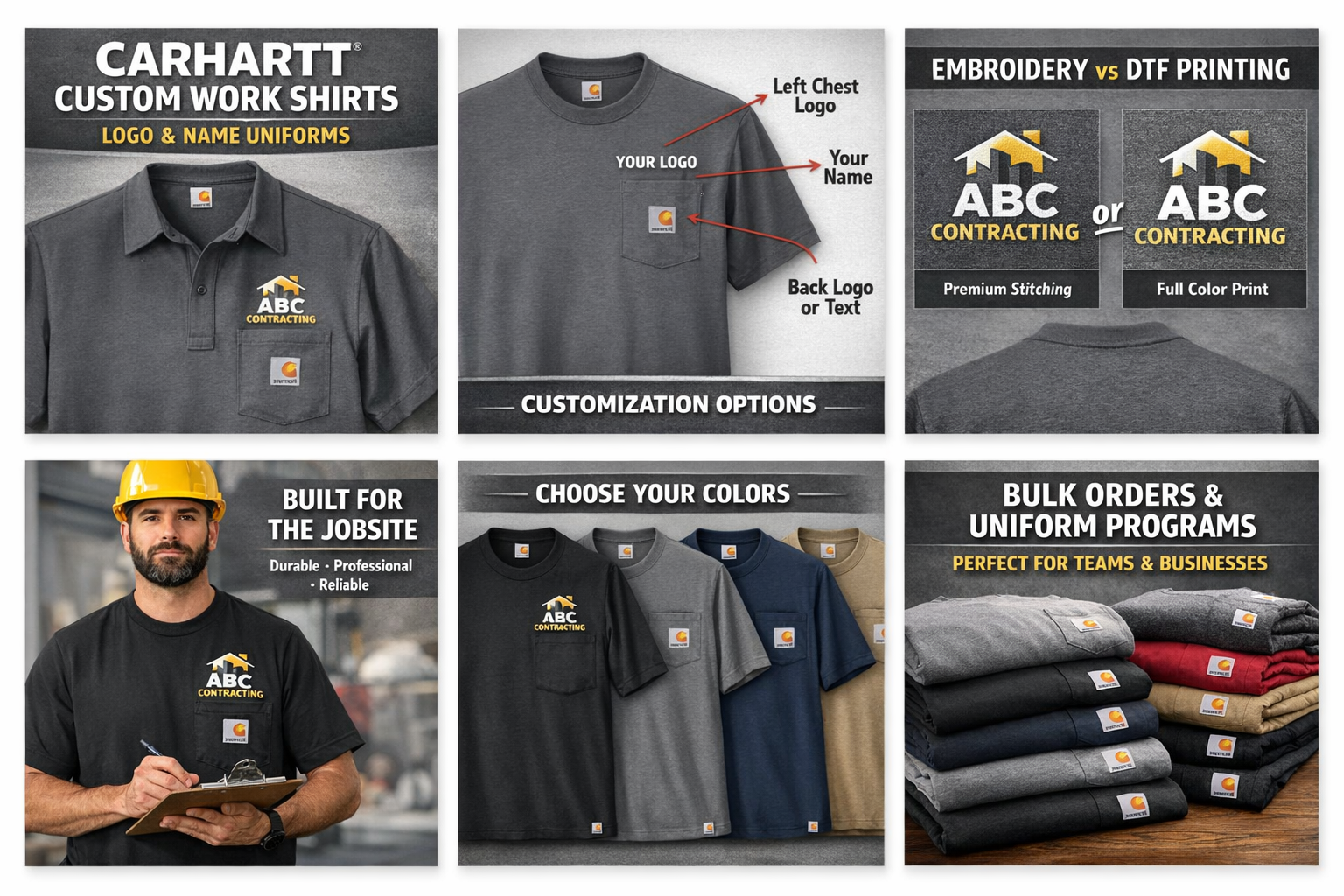 Carhartt® Custom Work Shirts – Logo & Name Uniforms