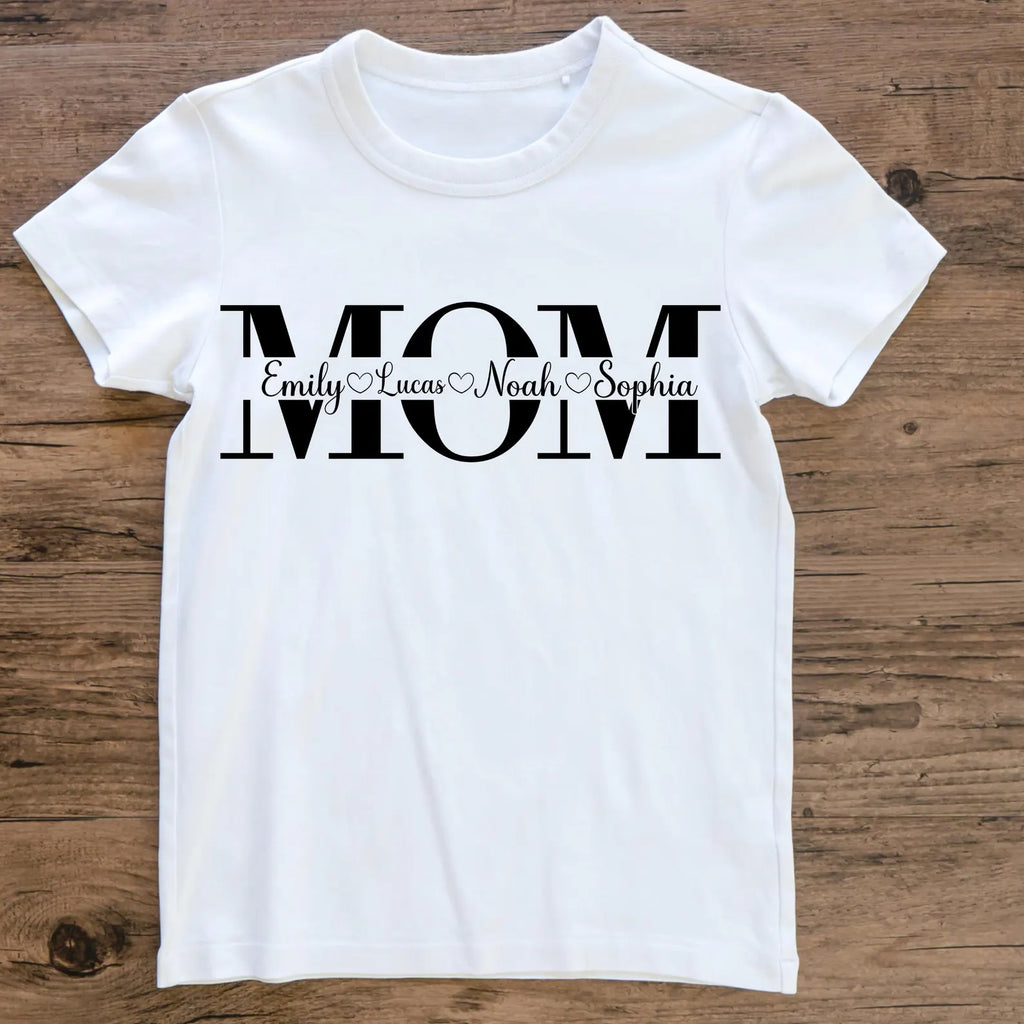 Custom Mom Shirt with Children’s Names | Personalized Gift for Mom