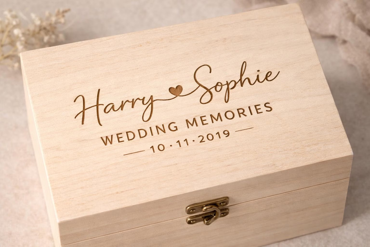 Personalized Wedding Keepsake Box