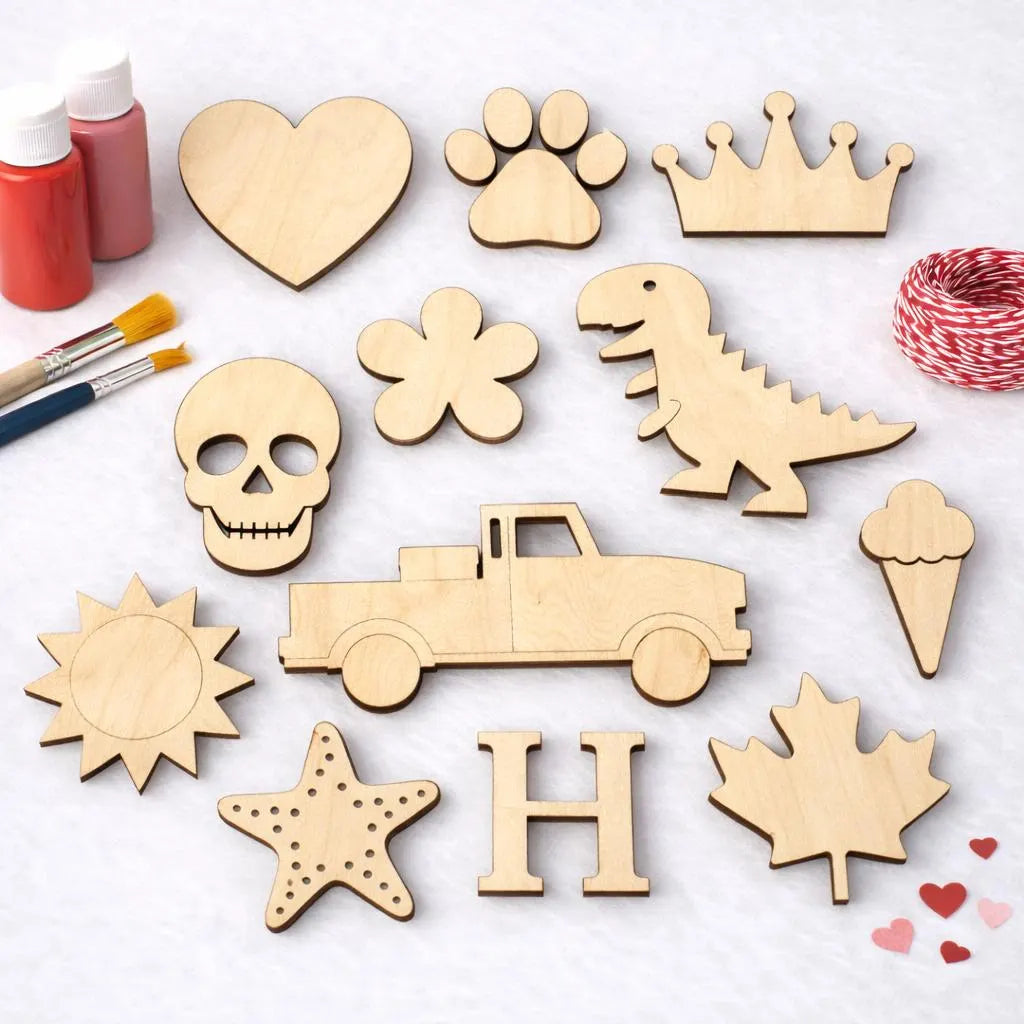 Custom Laser Cut Wood Shape – DIY Craft Blank, Unfinished Plywood
