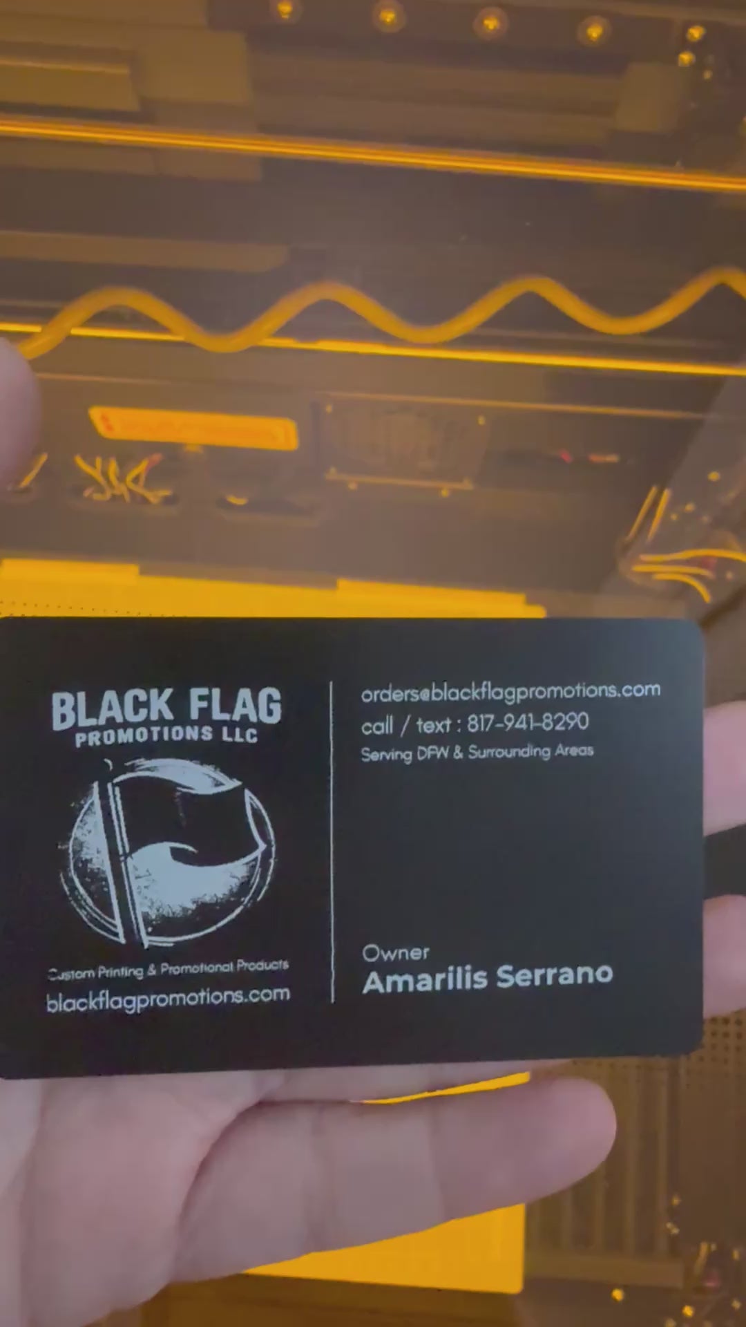 Custom Ultra-Thin Aluminum Business Cards (0.21mm) QR Code Available