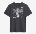Black t-shirt with '2026 World Baseball Classic Champions' text and graphics on a white background