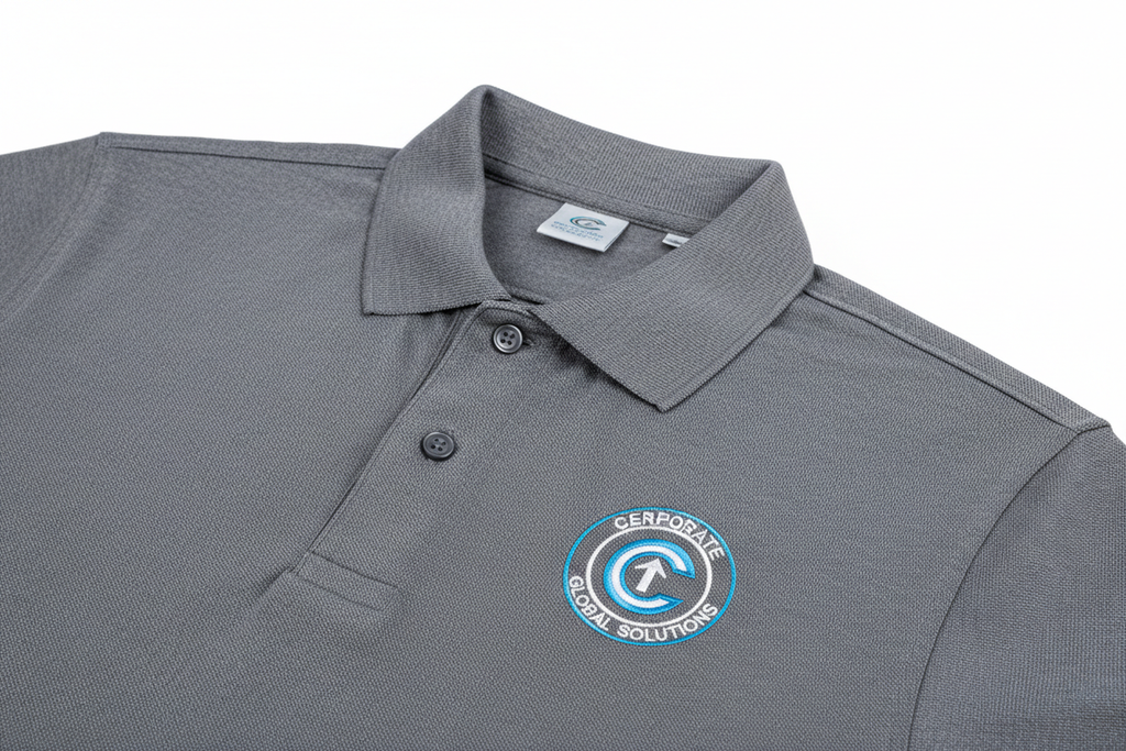 Work shirt with left chest custom logo for business 